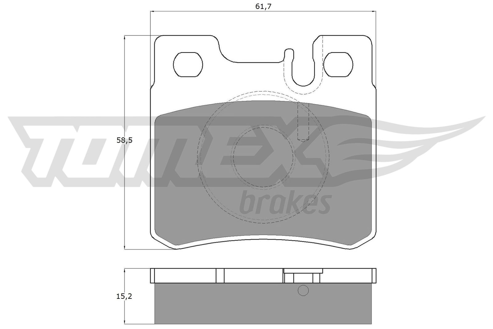 Sada brzdových platničiek kotúčovej brzdy TOMEX Brakes